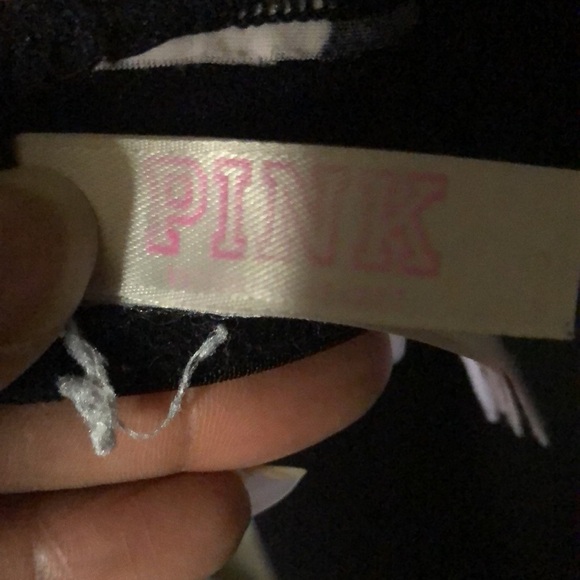 PINK VICTORIA’S SECRET black and pink floral padded push up bra. Size 34 B. - Picture 9 of 9